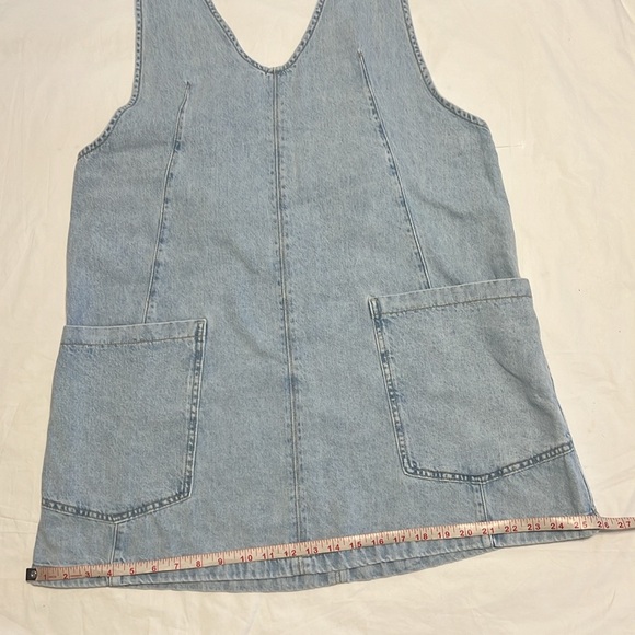 Free people X We The Free Light Wash Denim Overall Dress - Picture 6 of 9